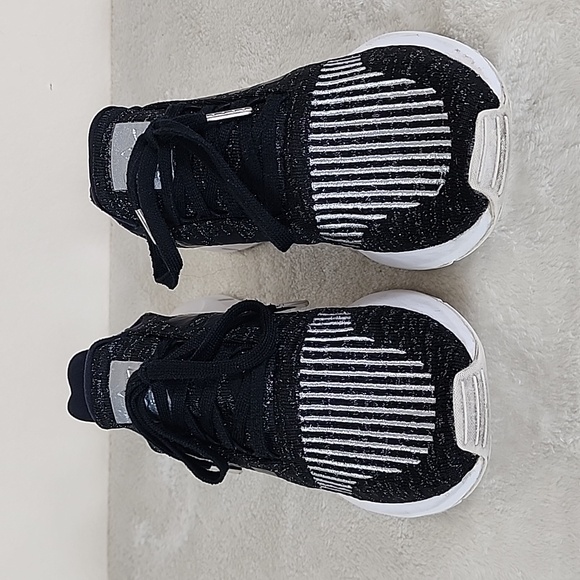 Adidas Swift Run Black & Silver Athletic Sneakers - Picture 2 of 7